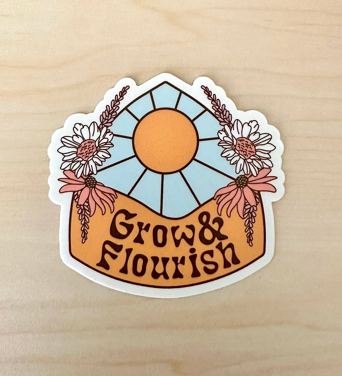 Grow & Flourish Vinyl Sticker