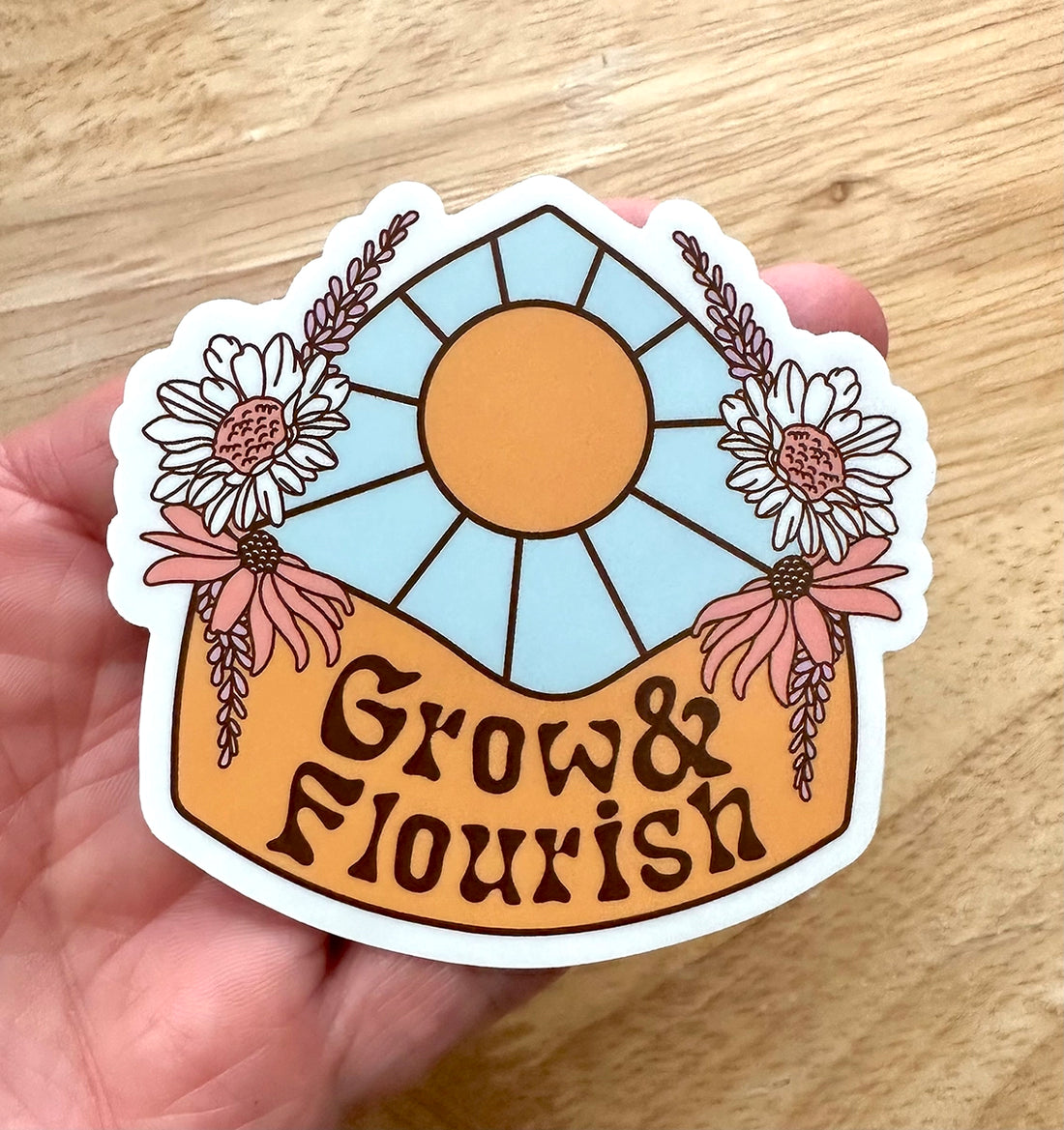Grow & Flourish Vinyl Sticker