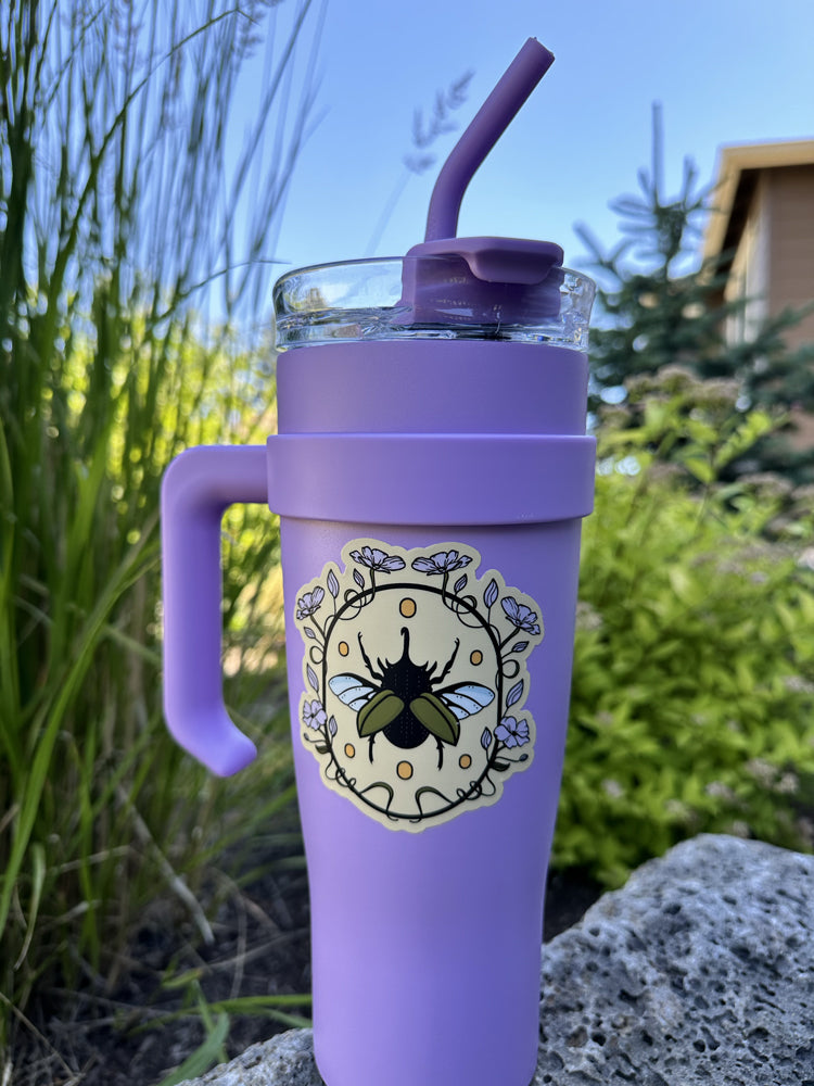 Floral Beetle - Vinyl Sticker