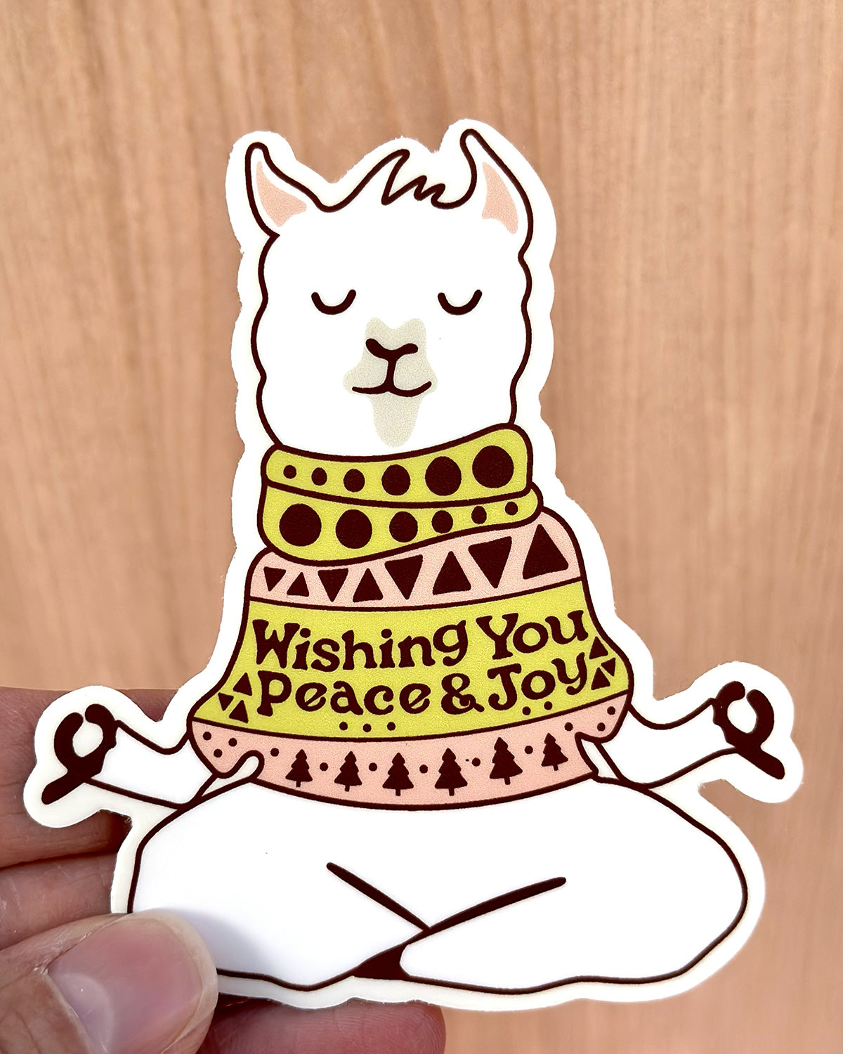 Peaceful Llama - Vinyl Sticker