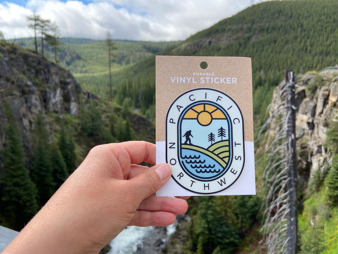 Bigfoot Scene Pacific Northwest - Vinyl Sticker