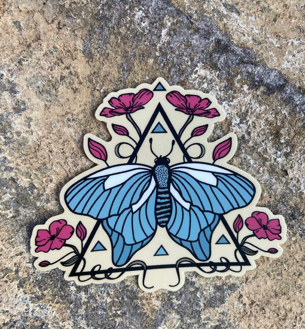 Floral Butterfly - Vinyl Sticker