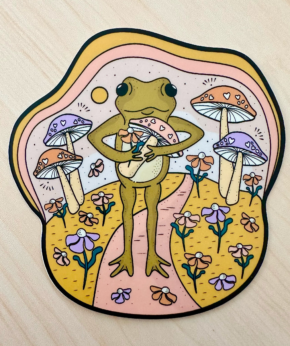 Friendly Froggy- Vinyl Sticker