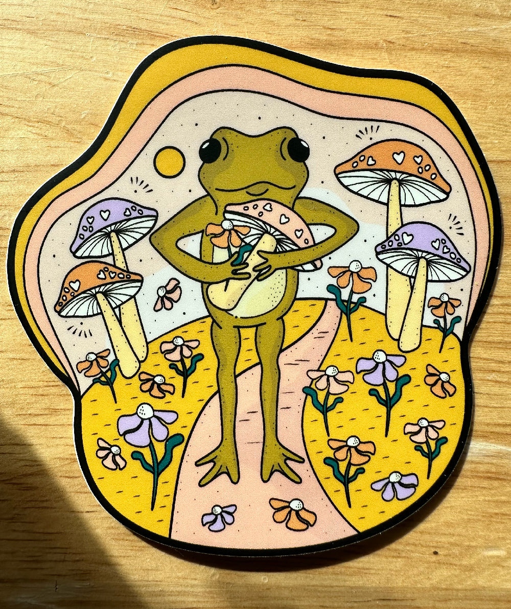 Friendly Froggy- Vinyl Sticker