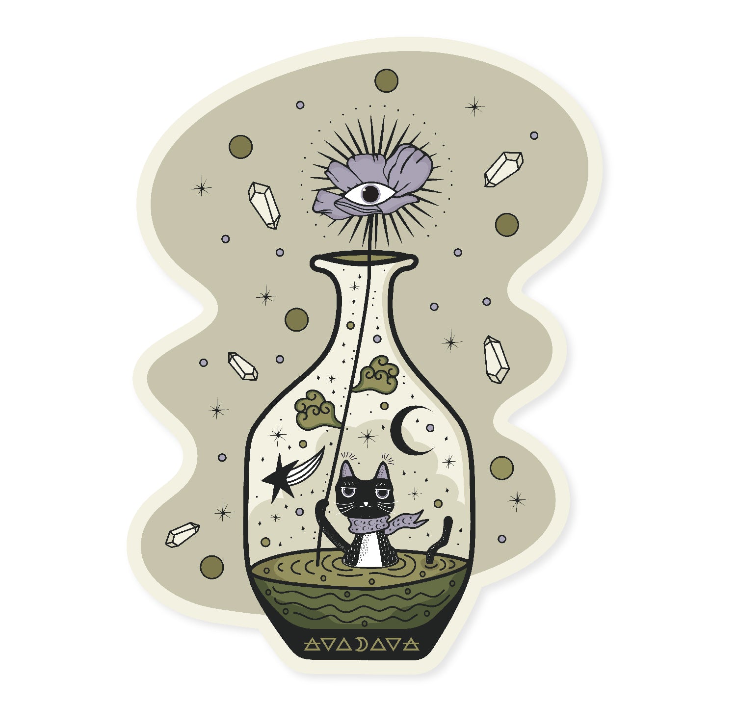 Fantastical Feline - Vinyl Sticker
