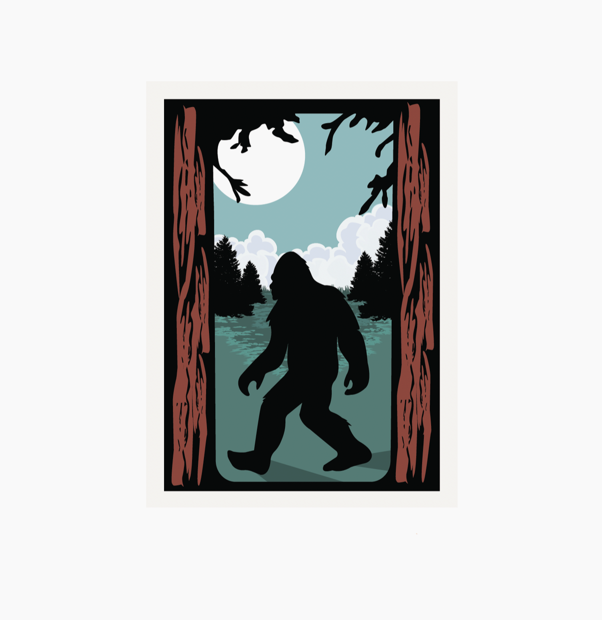 Bigfoot Landscape - Vinyl Sticker