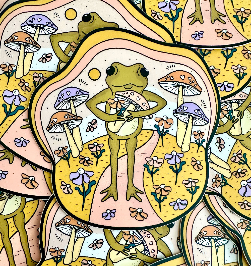 Friendly Froggy- Vinyl Sticker