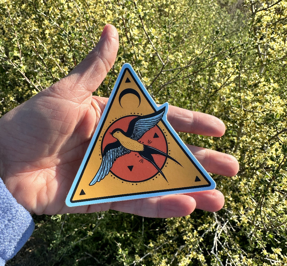 Swooping Sparrow - Vinyl Sticker