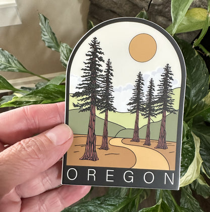 Forest Path Oregon - Vinyl Sticker