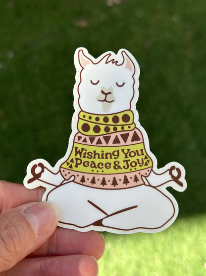Peaceful Llama - Vinyl Sticker