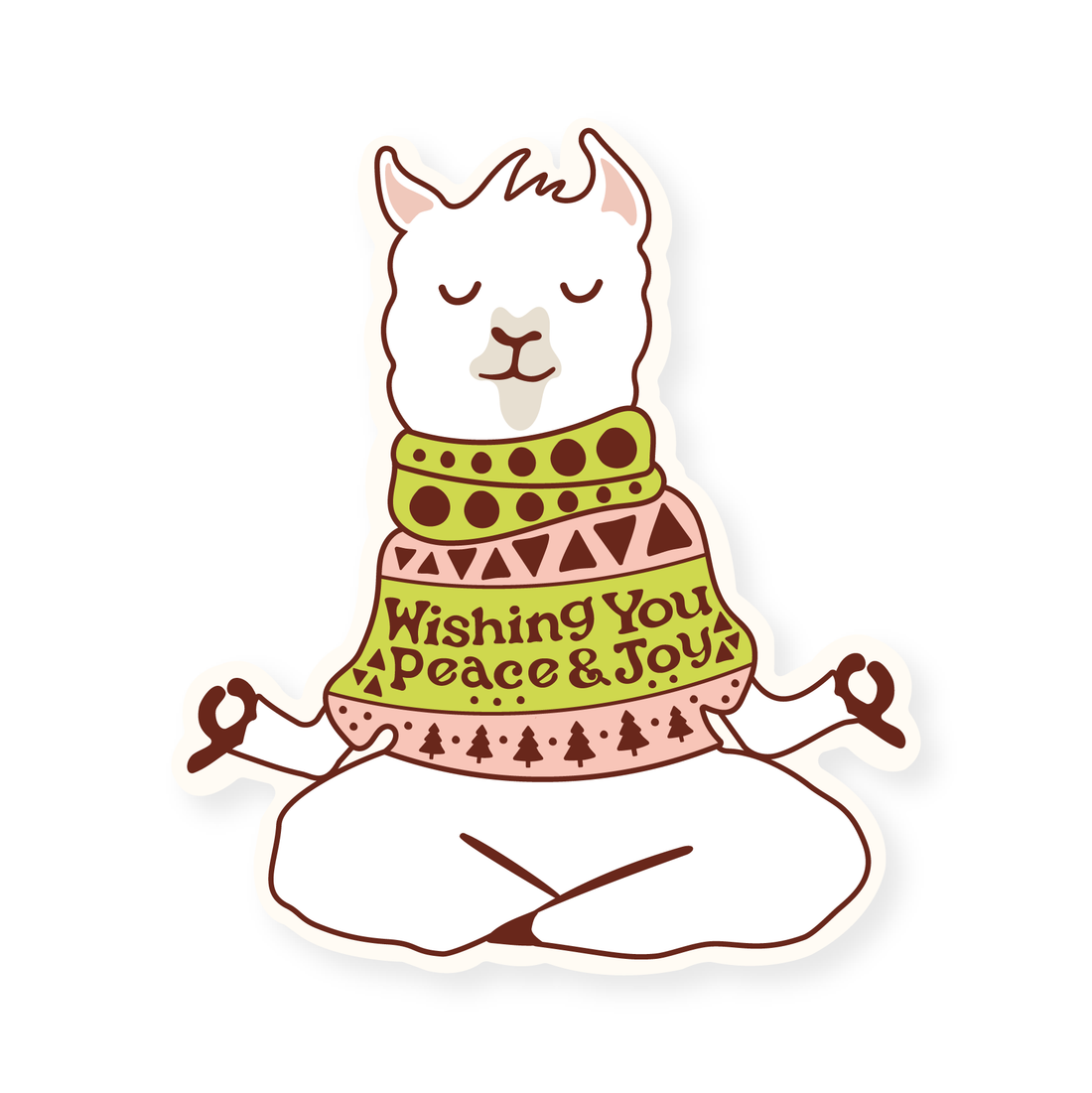 Peaceful Llama - Vinyl Sticker