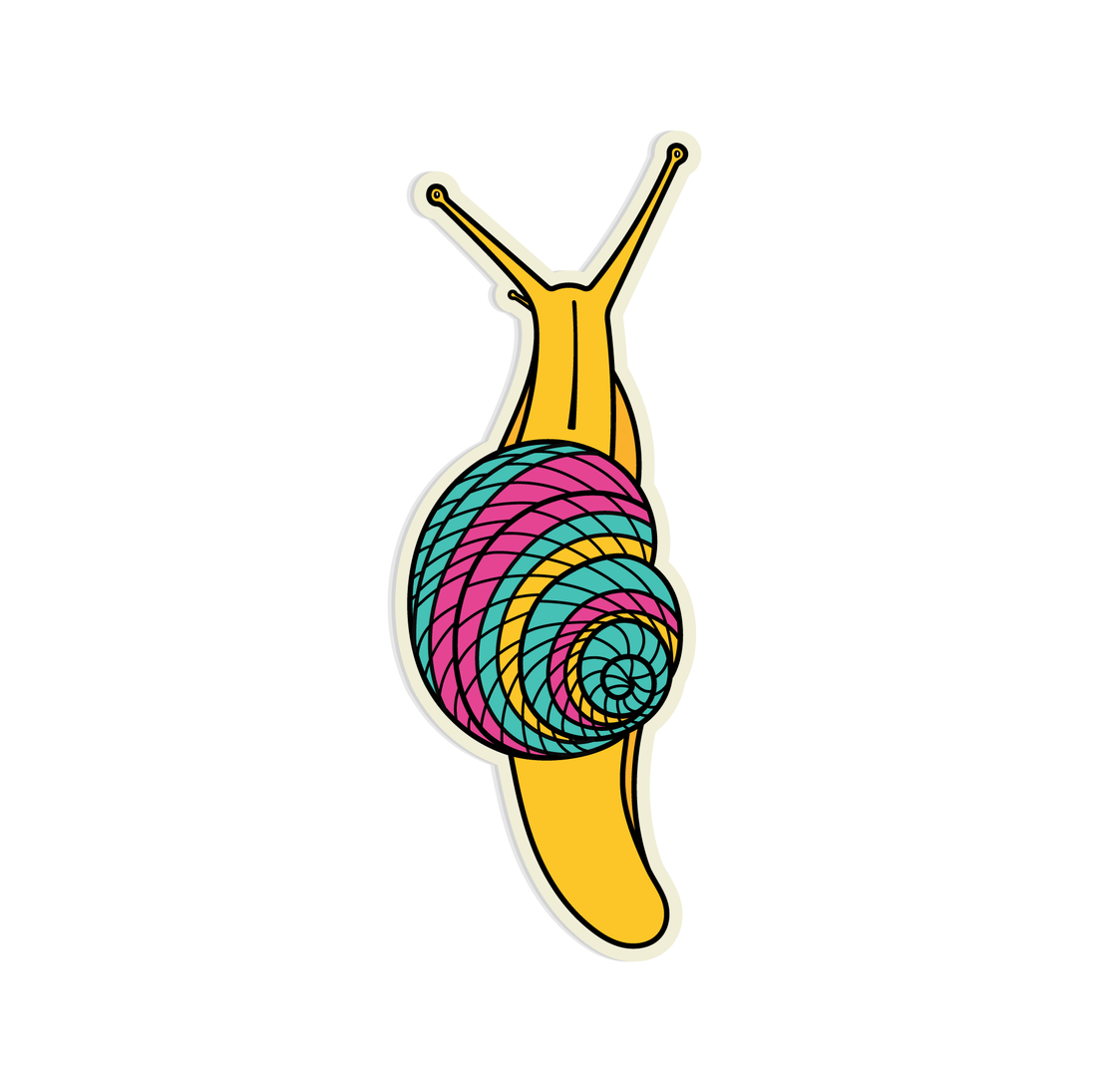 Vibrant Voyager Snail - Vinyl Sticker