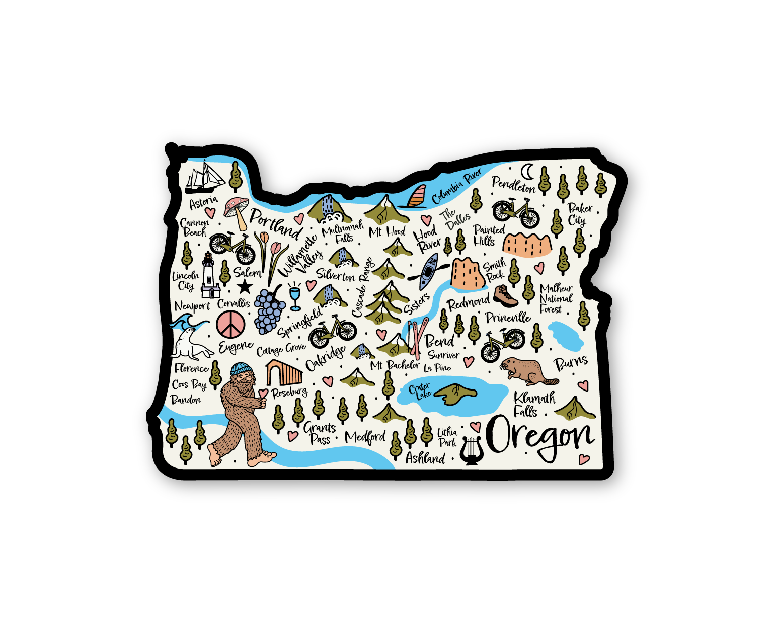 Oregon Adventures - Vinyl Sticker