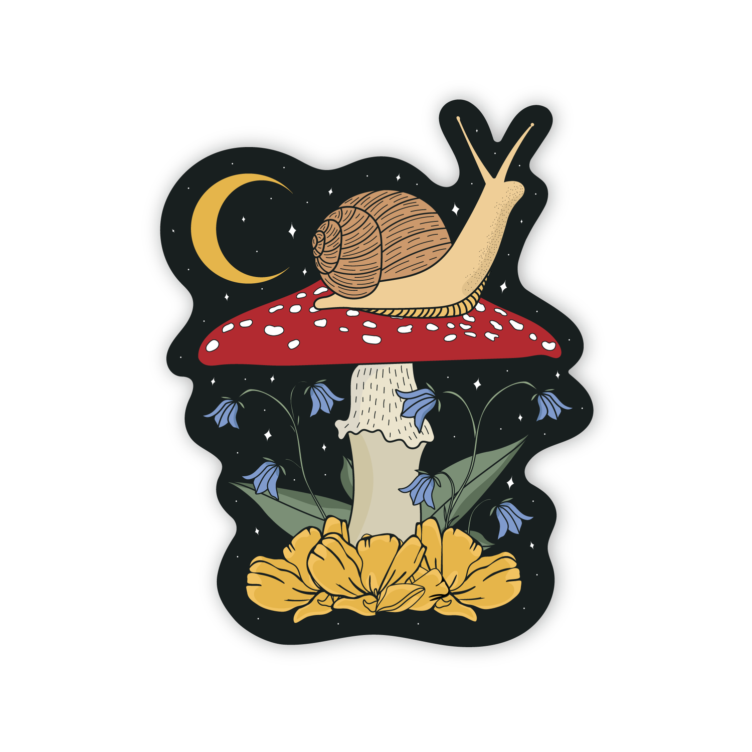 Snail + Mushroom - Vinyl Sticker