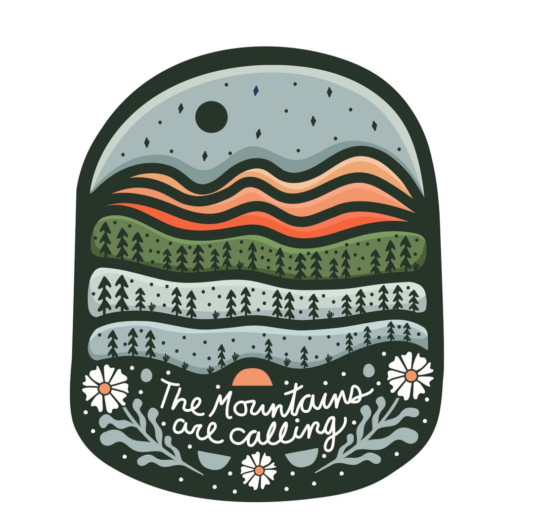 The Mountains Are Calling - Vinyl Sticker