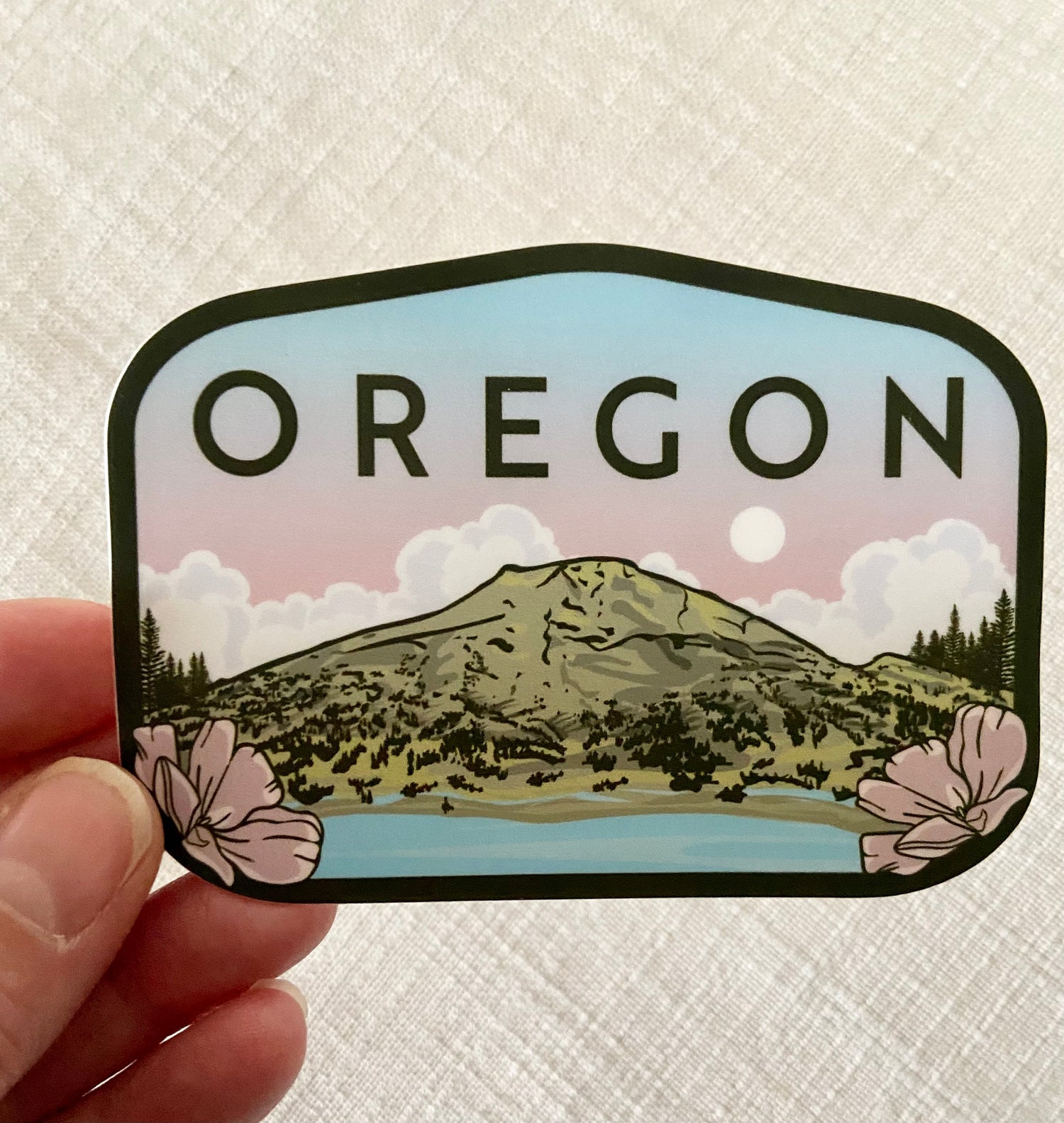 Oregon Mountain Landscape - Vinyl Sticker