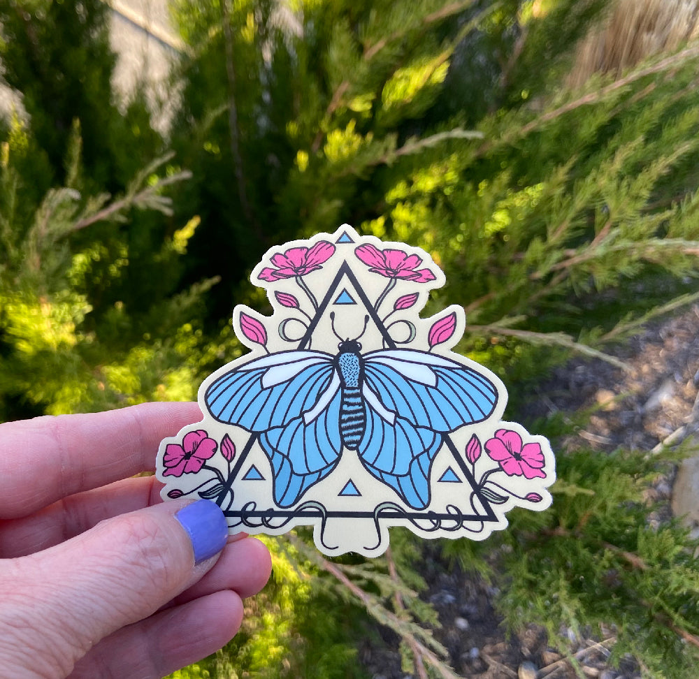 Floral Butterfly - Vinyl Sticker