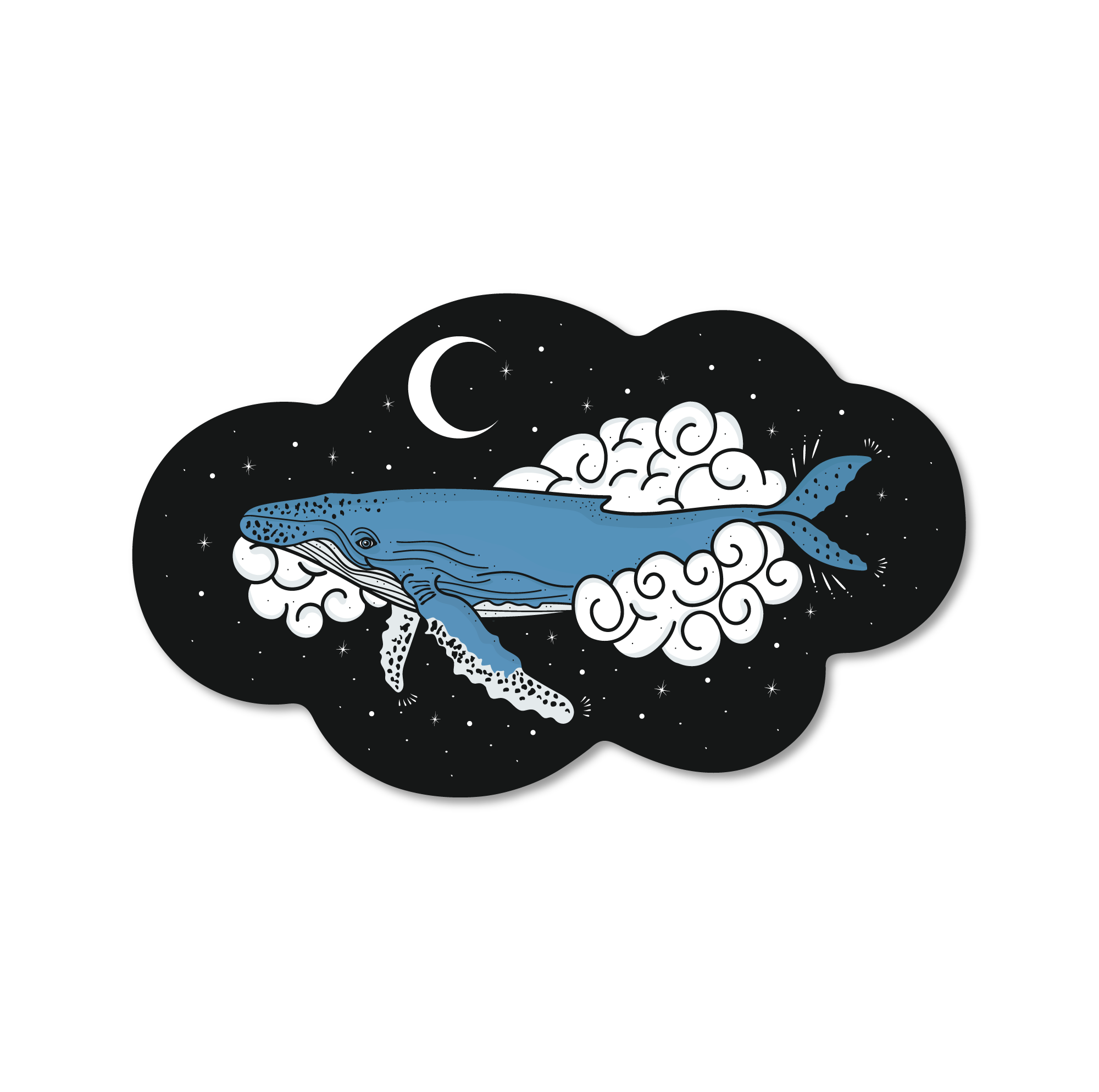 Whale In Space - Vinyl Sticker