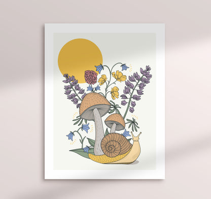 Woodland Creatures: Sweet Snail - Art Print
