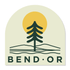 Bend Oregon Scenic Tree - vinyl sticker - Shop Graphic Heart