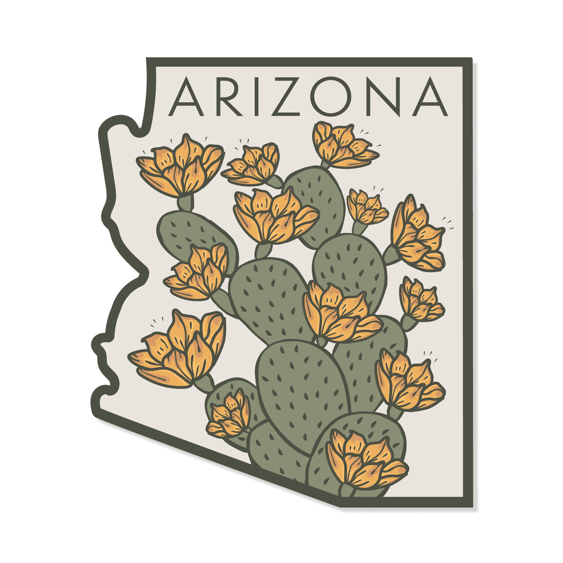 Floral Arizona Vinyl Sticker - Shop Graphic Heart