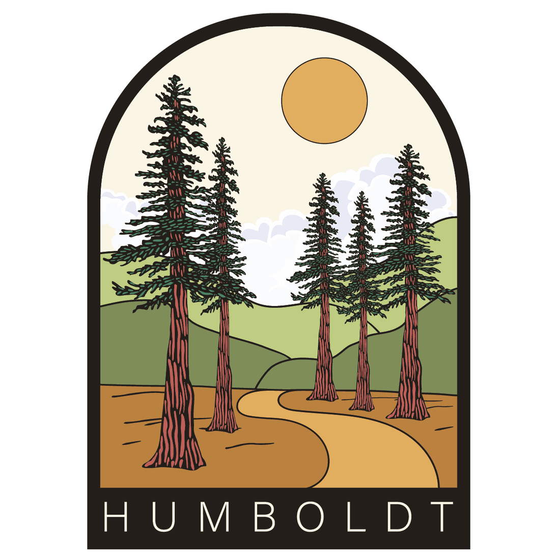 Humboldt Redwood Vinyl Sticker - Shop Graphic Heart