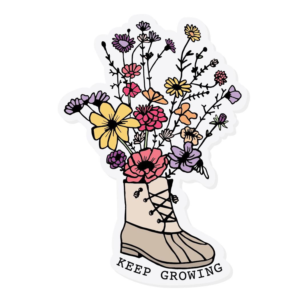 Keep Growing Vinyl Sticker - Shop Graphic Heart