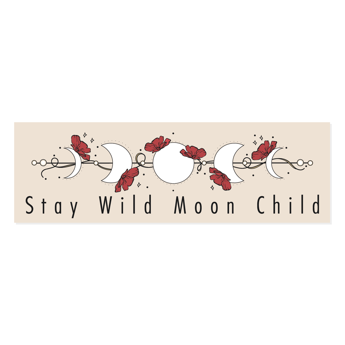 Stay Wild Moon Child Durable Vinyl Sticker - Shop Graphic Heart